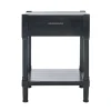 Accent & End Tables-Kirkland's Home Geometrical Industrial Pull Accent Table Black