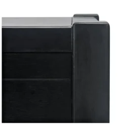 Accent & End Tables-Kirkland's Home Geometrical Industrial Pull Accent Table Black