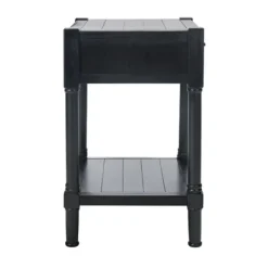 Accent & End Tables-Kirkland's Home Geometrical Industrial Pull Accent Table Black
