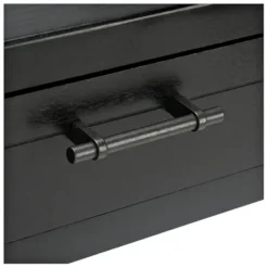 Accent & End Tables-Kirkland's Home Geometrical Industrial Pull Accent Table Black
