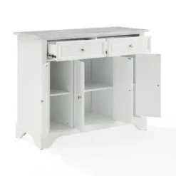 Kitchen Islands & Bar Carts-Kirkland's Home Gia All Marble Kitchen Island White