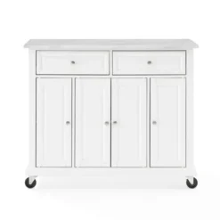 Kitchen Islands & Bar Carts-Kirkland's Home Gia All Marble Kitchen Island White