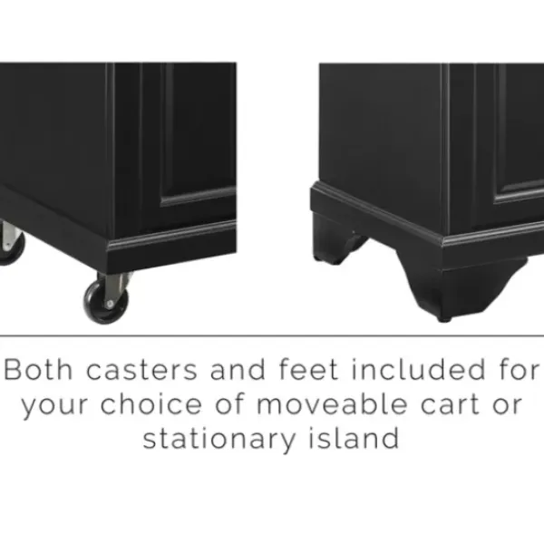 Kitchen Islands & Bar Carts-Kirkland's Home Gia Black And White Marble Kitchen Island Black/White