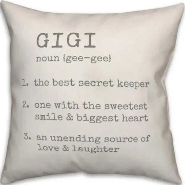 Pillows-Kirkland's Home Gigi Definition Pillow White/Gray