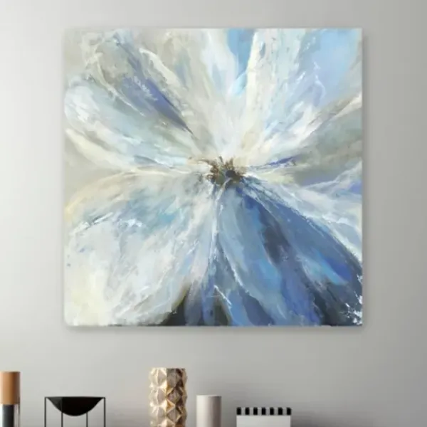 Canvas Art-Kirkland's Home Gigi Flower I Canvas Art Print, 40X40 In. Blue/White