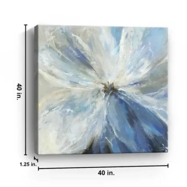 Canvas Art-Kirkland's Home Gigi Flower I Canvas Art Print, 40X40 In. Blue/White