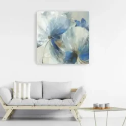 Canvas Art-Kirkland's Home Gigi Flower Ii Canvas Art Print, 40X40 In. Blue/Gray/White