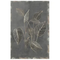 Canvas Art-Kirkland's Home Gilded Botanical Iii Canvas Art Print Black/Gold/Brown