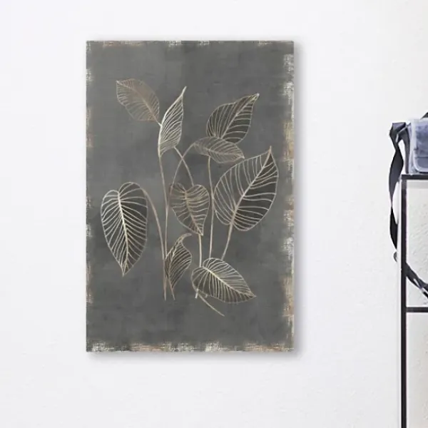 Canvas Art-Kirkland's Home Gilded Botanical Iii Canvas Art Print Black/Gold/Brown