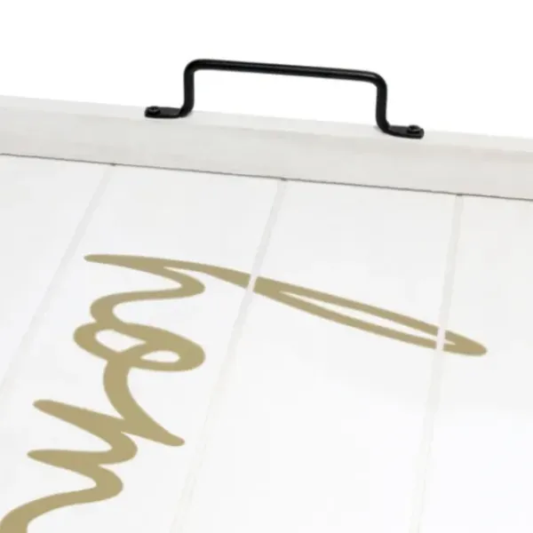 Decorative Trays-Kirkland's Home Gilded White Ceramic Trays, Set Of 2 White/Gold