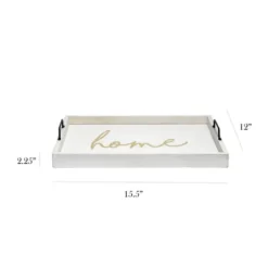 Decorative Trays-Kirkland's Home Gilded White Ceramic Trays, Set Of 2 White/Gold