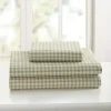 Bed Sheets-Kirkland's Home Gingham King 3-Pc. Sheet Set Green