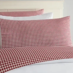 Bed Sheets-Kirkland's Home Gingham Twin 3-Pc. Sheet Set Red