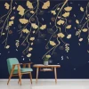Wall Murals & Wall Decals-Kirkland's Home Gingko On Navy Peel And Stick Wall Mural Blue/Yellow