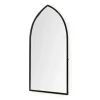 Decorative Mirrors-Kirkland's Home Giovanna Black Metal Pointed Arch Wall Mirror