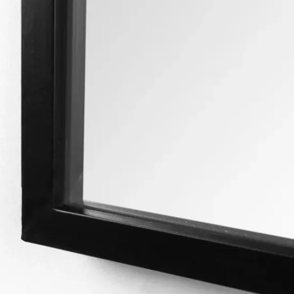 Decorative Mirrors-Kirkland's Home Giovanna Black Metal Pointed Arch Wall Mirror