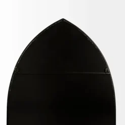 Decorative Mirrors-Kirkland's Home Giovanna Black Metal Pointed Arch Wall Mirror