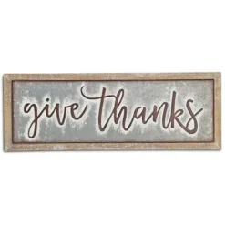 Wall Quotes & Signs-Kirkland's Home Give Thanks Sign Brown/Gray