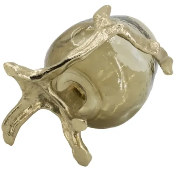 Candle Holders-Kirkland's Home Glass And Metal Driftwood Candle Holder Gold
