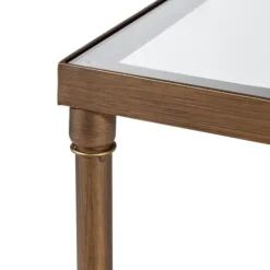 Coffee Tables-Kirkland's Home Glass And Metal Rectangle Porter Coffee Table Gold