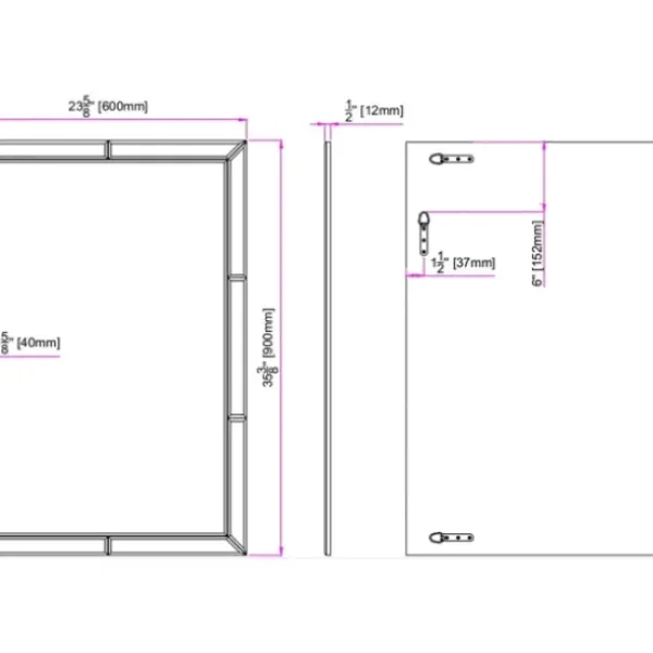 Decorative Mirrors-Kirkland's Home Glass Divvy Rectangular Beveled Mirror