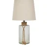 Table Lamps-Kirkland's Home Glass Jug Table Lamp With Rope Trim Tan
