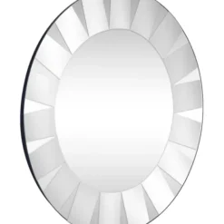 Decorative Mirrors-Kirkland's Home Glass Petal Round Beveled Mirror