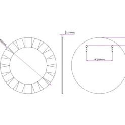 Decorative Mirrors-Kirkland's Home Glass Petal Round Beveled Mirror