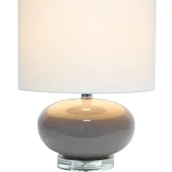 Table Lamps-Kirkland's Home Glass Short Oval Table Lamp Brown