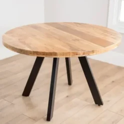 Dining Tables-Kirkland's Home Glenn Natural Wood Dining Table Tan