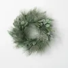 Wreaths-Kirkland's Home Glistening Eucalyptus Cedar Mini Wreath, 18 In. Green
