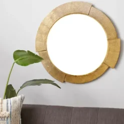 Decorative Mirrors-Kirkland's Home Gold Aluminum Kingsley Wall Mirror