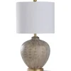 Table Lamps-Kirkland's Home Gold And Aged Ivory Gourd Table Lamp White