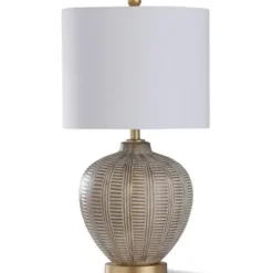 Table Lamps-Kirkland's Home Gold And Aged Ivory Gourd Table Lamp White