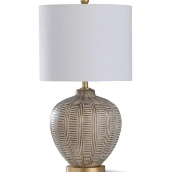 Table Lamps-Kirkland's Home Gold And Aged Ivory Gourd Table Lamp White