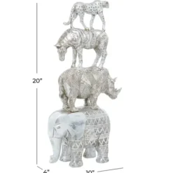 Statues & Figurines-Kirkland's Home Gold And Black Metal Leaf Statues, Set Of 3 Black/Gold