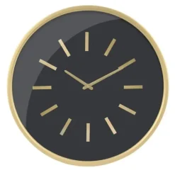 Clocks-Kirkland's Home Gold And Black Modern Wall Clock