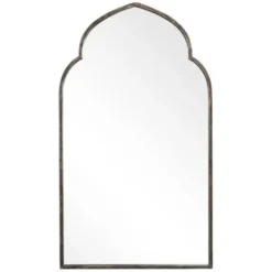 Decorative Mirrors-Kirkland's Home Gold And Bronze Metal Arch Mirror