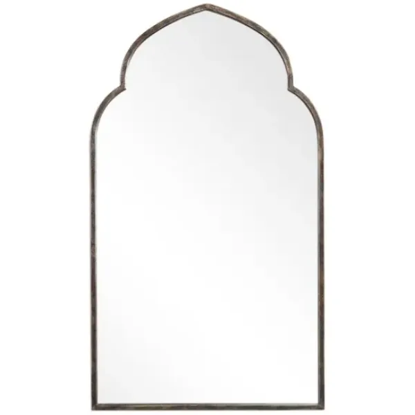 Decorative Mirrors-Kirkland's Home Gold And Bronze Metal Arch Mirror
