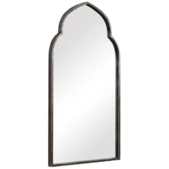 Decorative Mirrors-Kirkland's Home Gold And Bronze Metal Arch Mirror