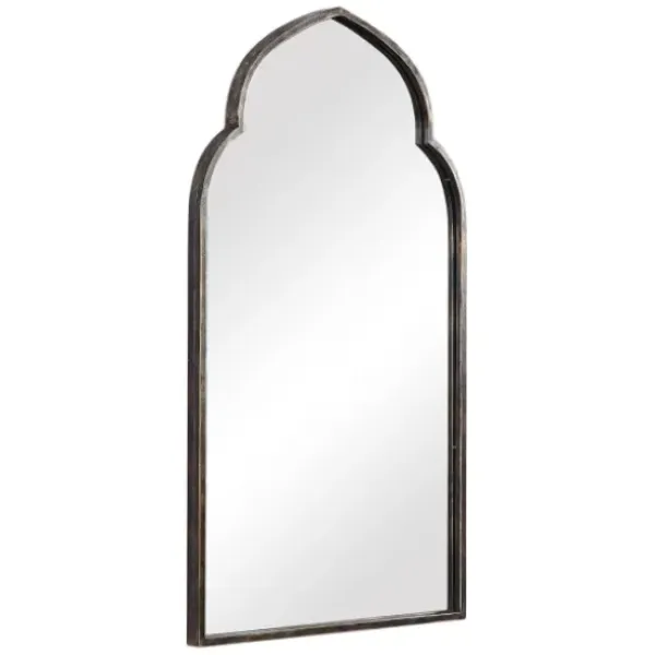 Decorative Mirrors-Kirkland's Home Gold And Bronze Metal Arch Mirror