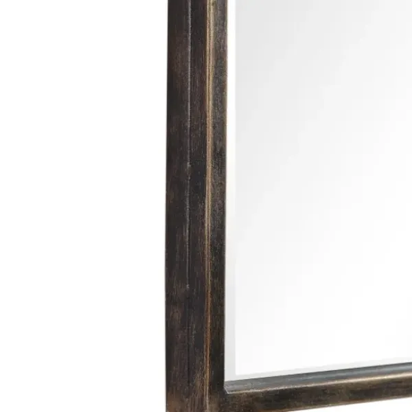Decorative Mirrors-Kirkland's Home Gold And Bronze Metal Arch Mirror