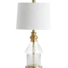 Table Lamps-Kirkland's Home Gold And Clear Bubble Glass Table Lamp White
