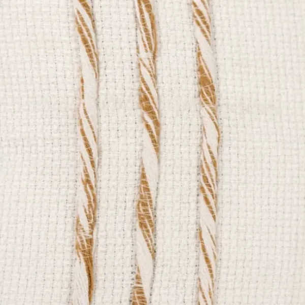 Pillows-Kirkland's Home Gold And Ivory Color Block Pillow Gold/Ivory