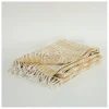 Blankets & Throws-Kirkland's Home Gold And Ivory Striped Cotton Throw Gold/Ivory