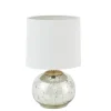 Table Lamps-Kirkland's Home Gold And Silver Mercury Glass Table Lamp White