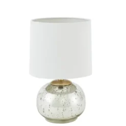 Table Lamps-Kirkland's Home Gold And Silver Mercury Glass Table Lamp White