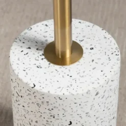 Floor Lamps-Kirkland's Home Gold And Terrazzo Floor Lamp White