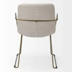 Dining Chairs-Kirkland's Home Gold And Upholstered Dining Chair Ivory