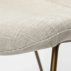 Dining Chairs-Kirkland's Home Gold And Upholstered Dining Chair Ivory